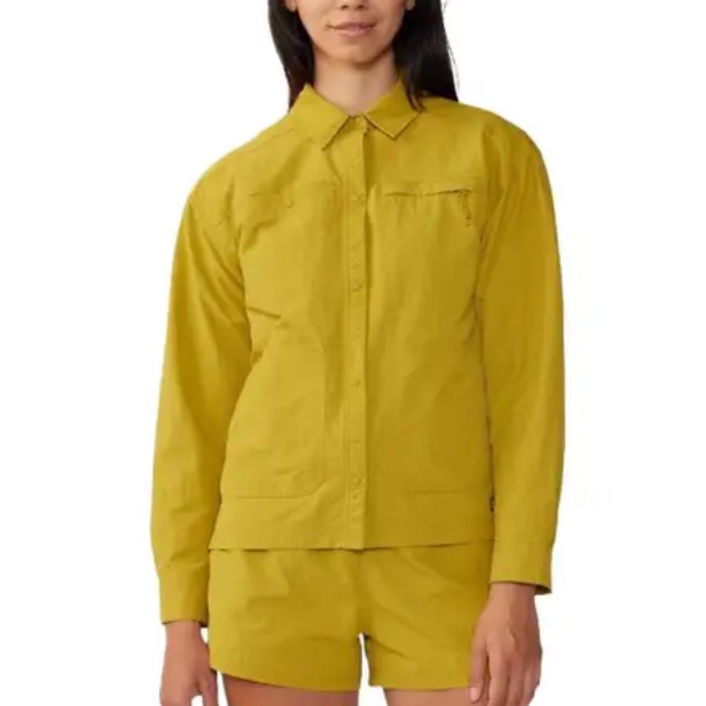 Mountain Hardwear Stryder Long Sleeve Shirt - Women's , Color: Dark Citron